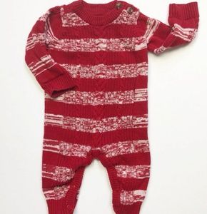 CAT & JACK red and white sweater sleep and play